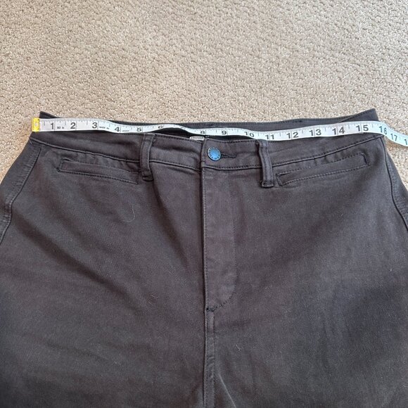 Oat New York Pants High-Rise Wide-Leg Crop Brown Sz 31 Minimal Lagenlook Neutral - Picture 5 of 12